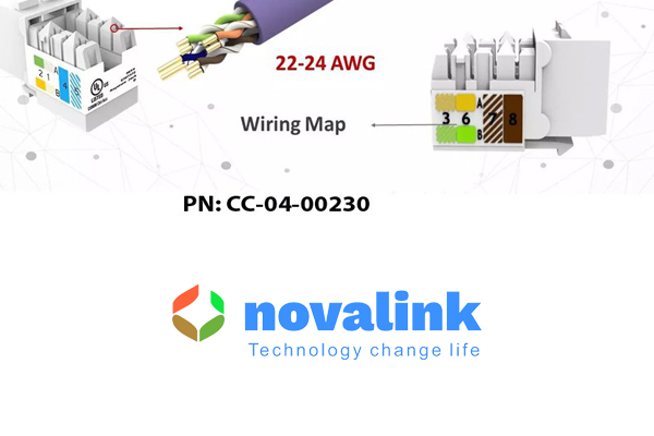 Nhân mạng cat6 Novalink chính hãng lắp âm tường CC-04-00231 giá tốt